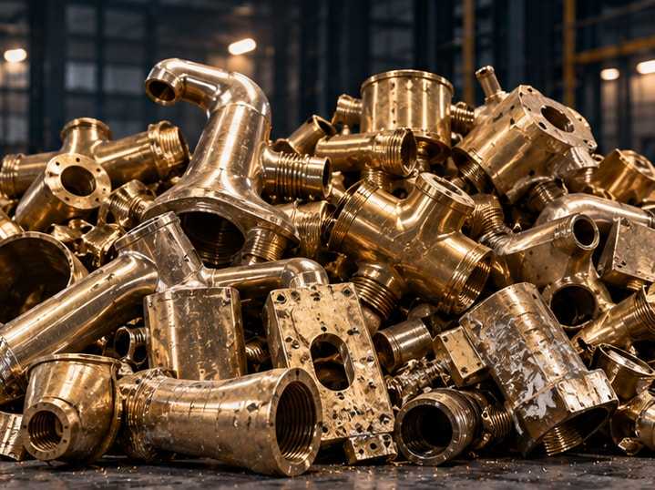 Brass sanitary ware scrap including taps, valves and pipe fittings